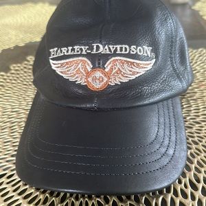 Genuine Leather Harley Davidson Hat